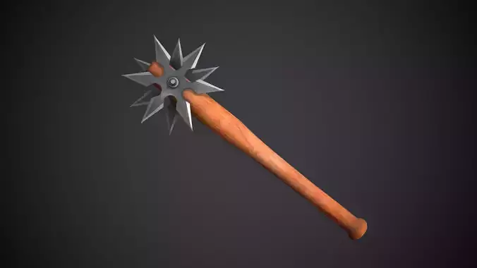 Shuriken Baseball Bat Low-poly 3D model