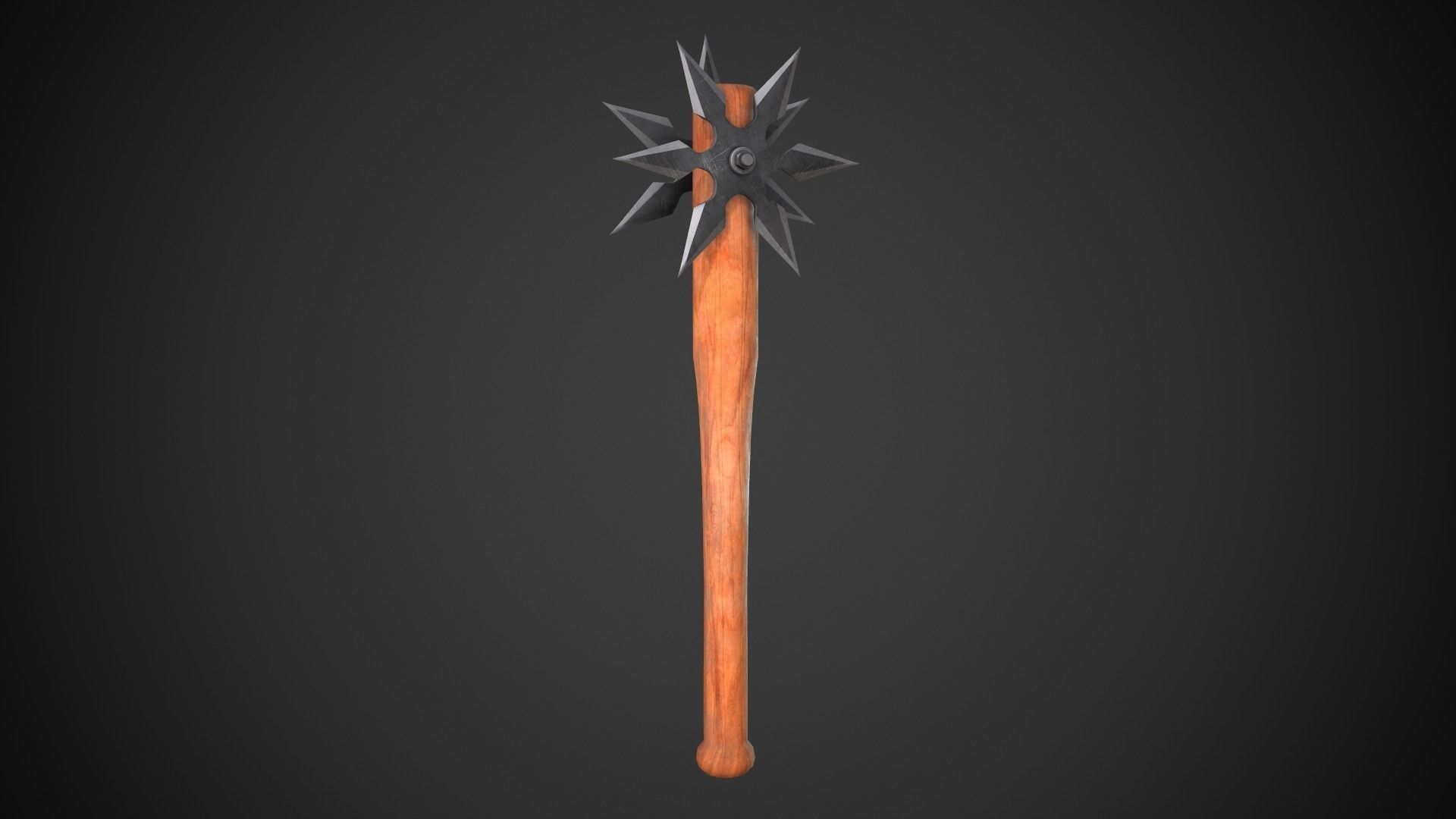 Shuriken Baseball Bat Low-poly 3D model_3