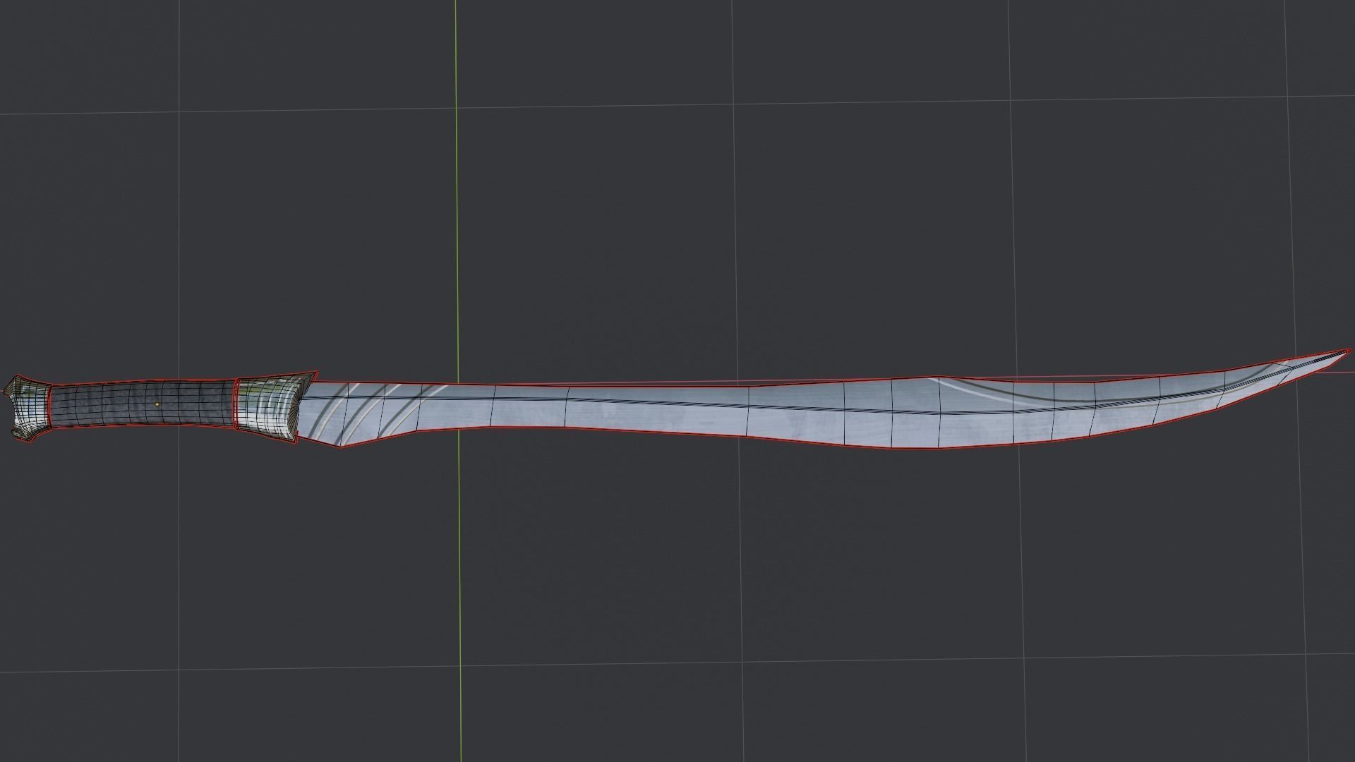 Fantasy Sword Low-Poly Low-poly 3D model_4