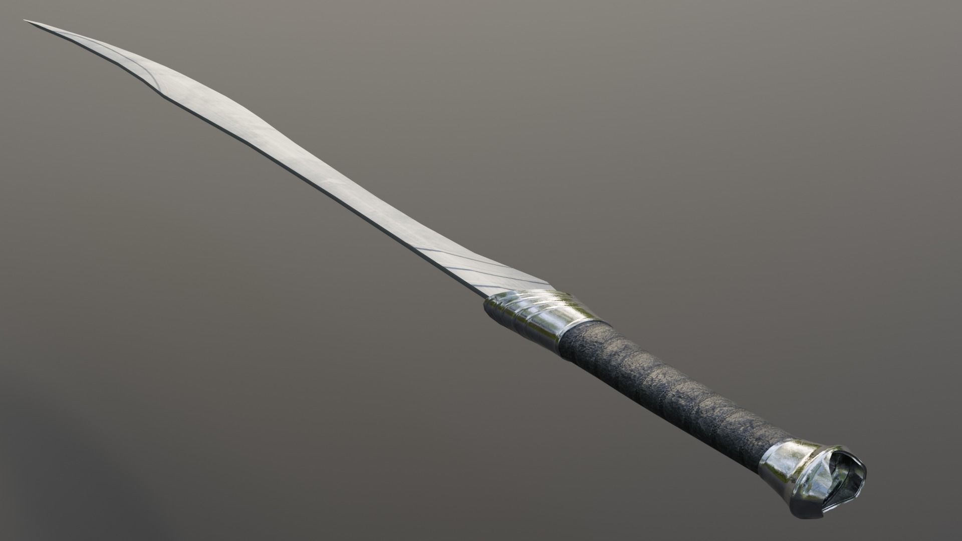Fantasy Sword Low-Poly Low-poly 3D model_2