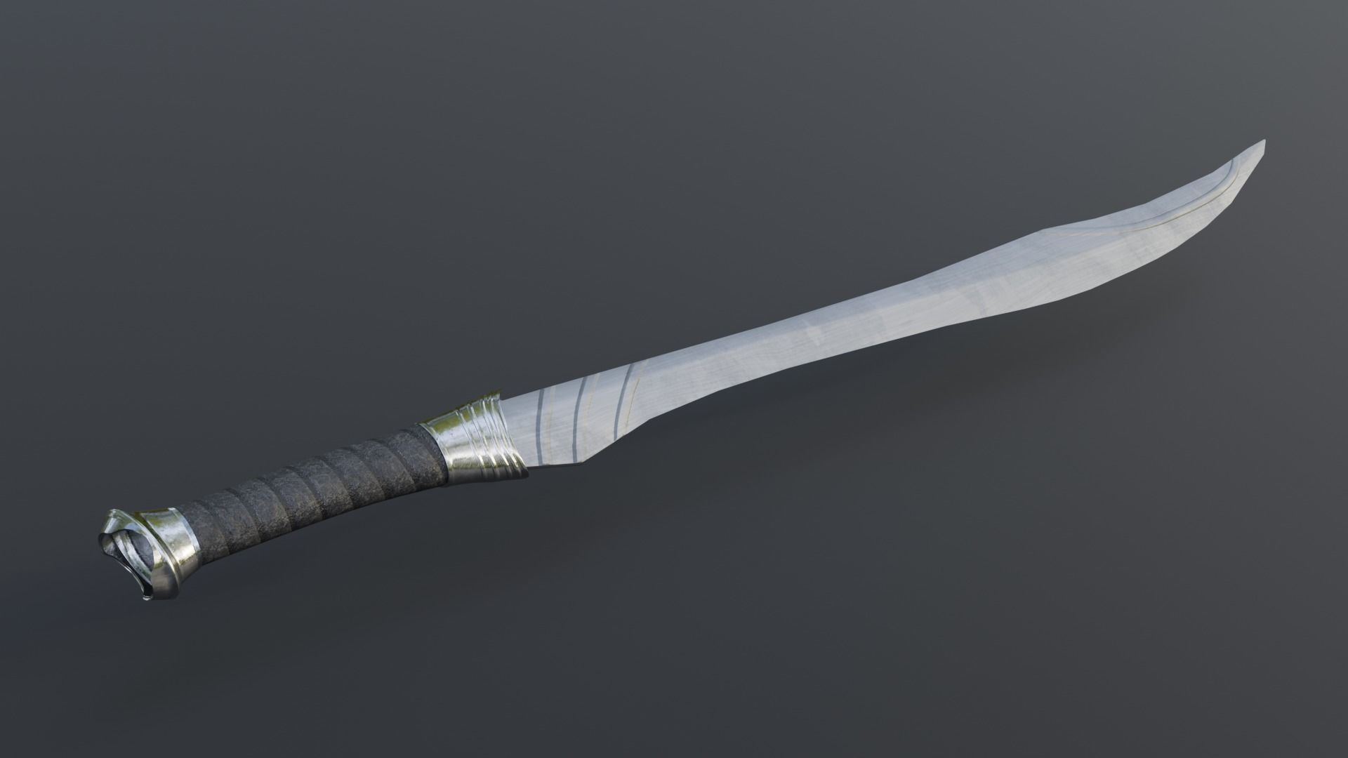 Fantasy Sword Low-Poly Low-poly 3D model_1