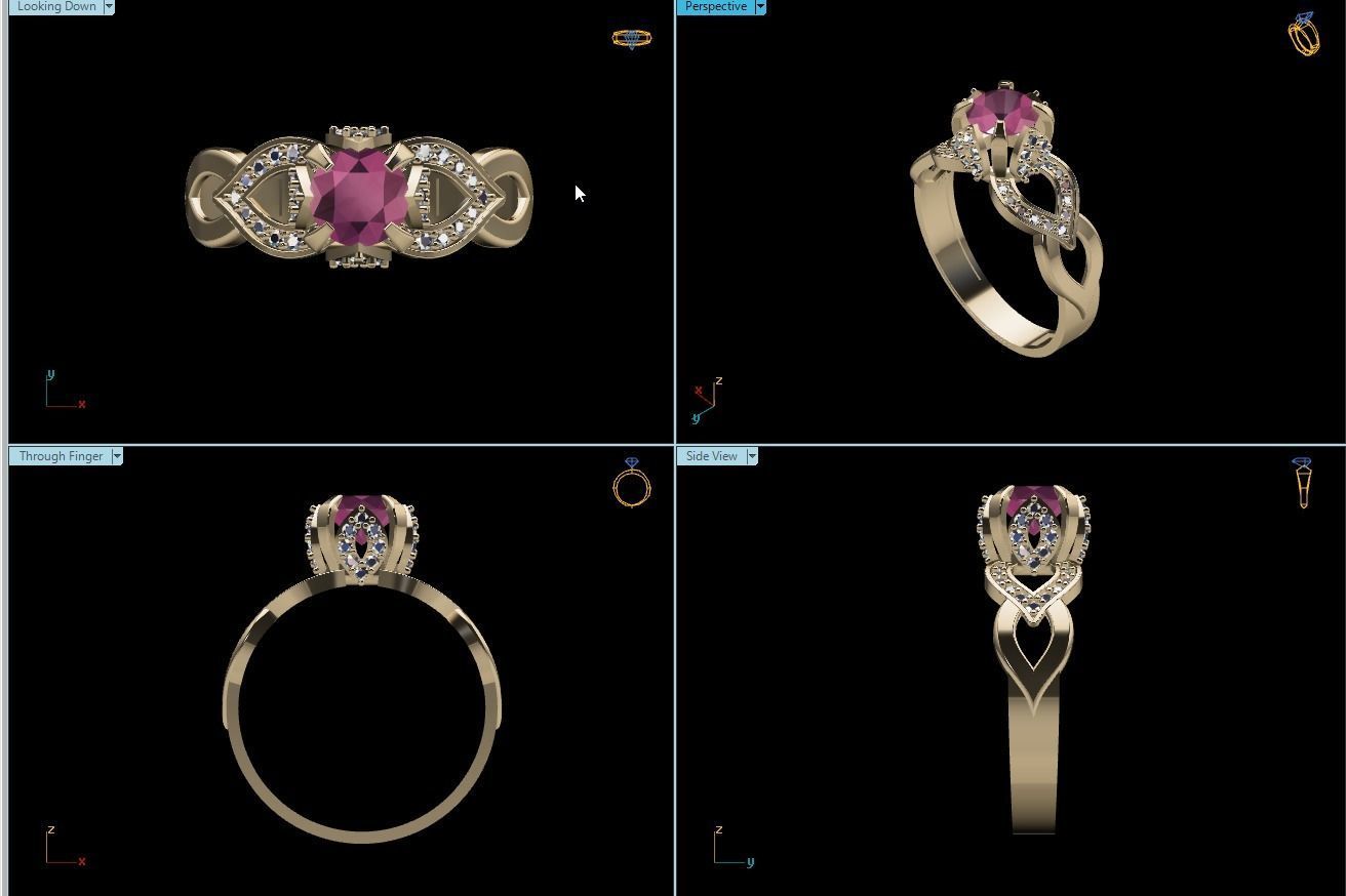 Diamond Ring Elit Series - SS-32  3D print model_2