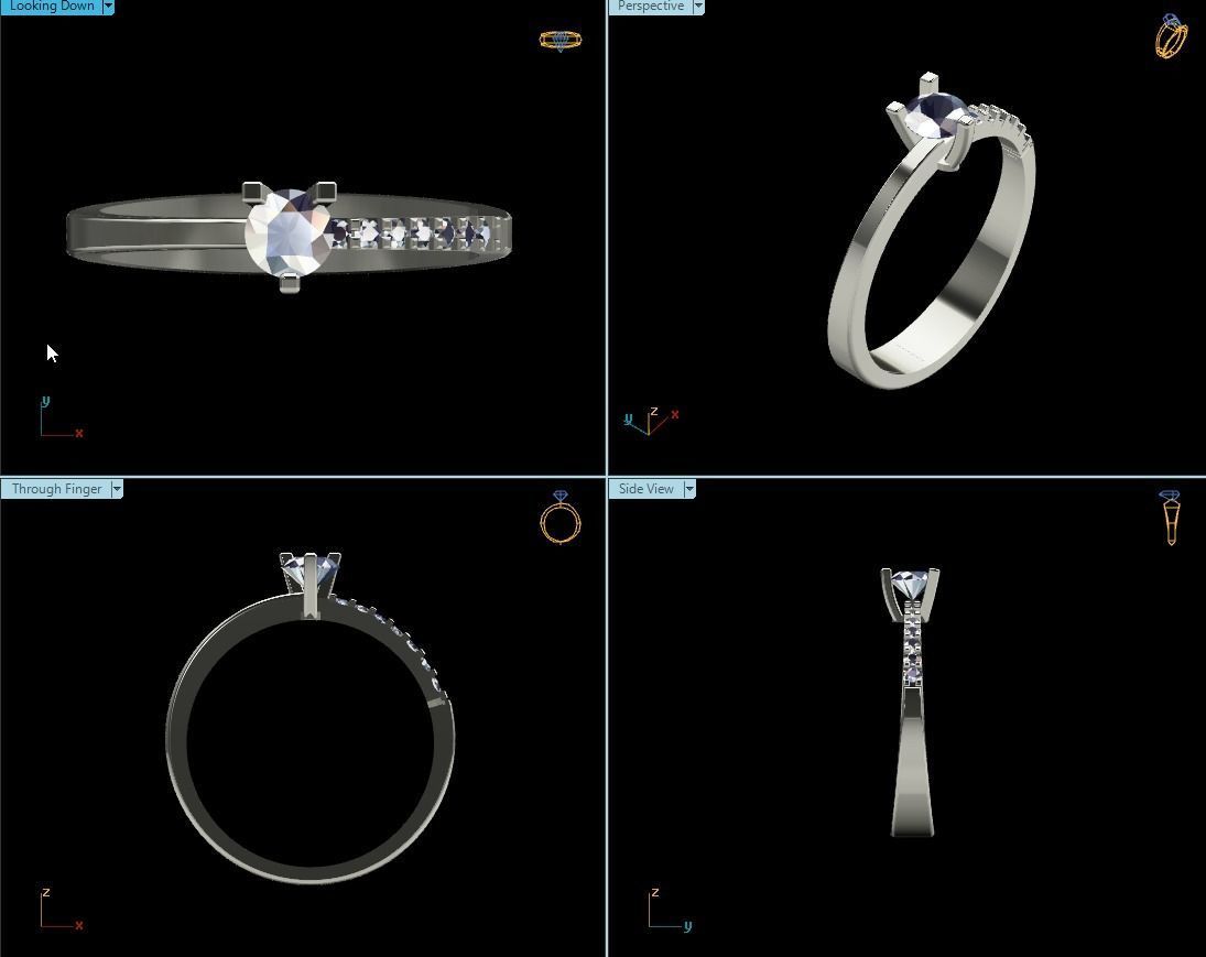 Diamond Ring Series SS-3 3D print model_2