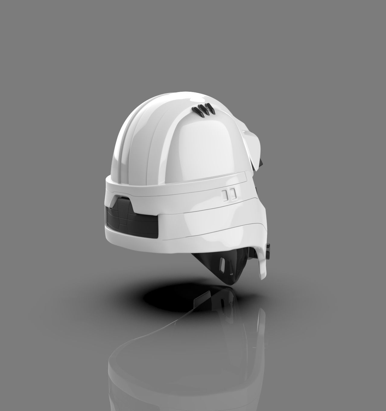 helmet of star wars trooper 3D print model_3