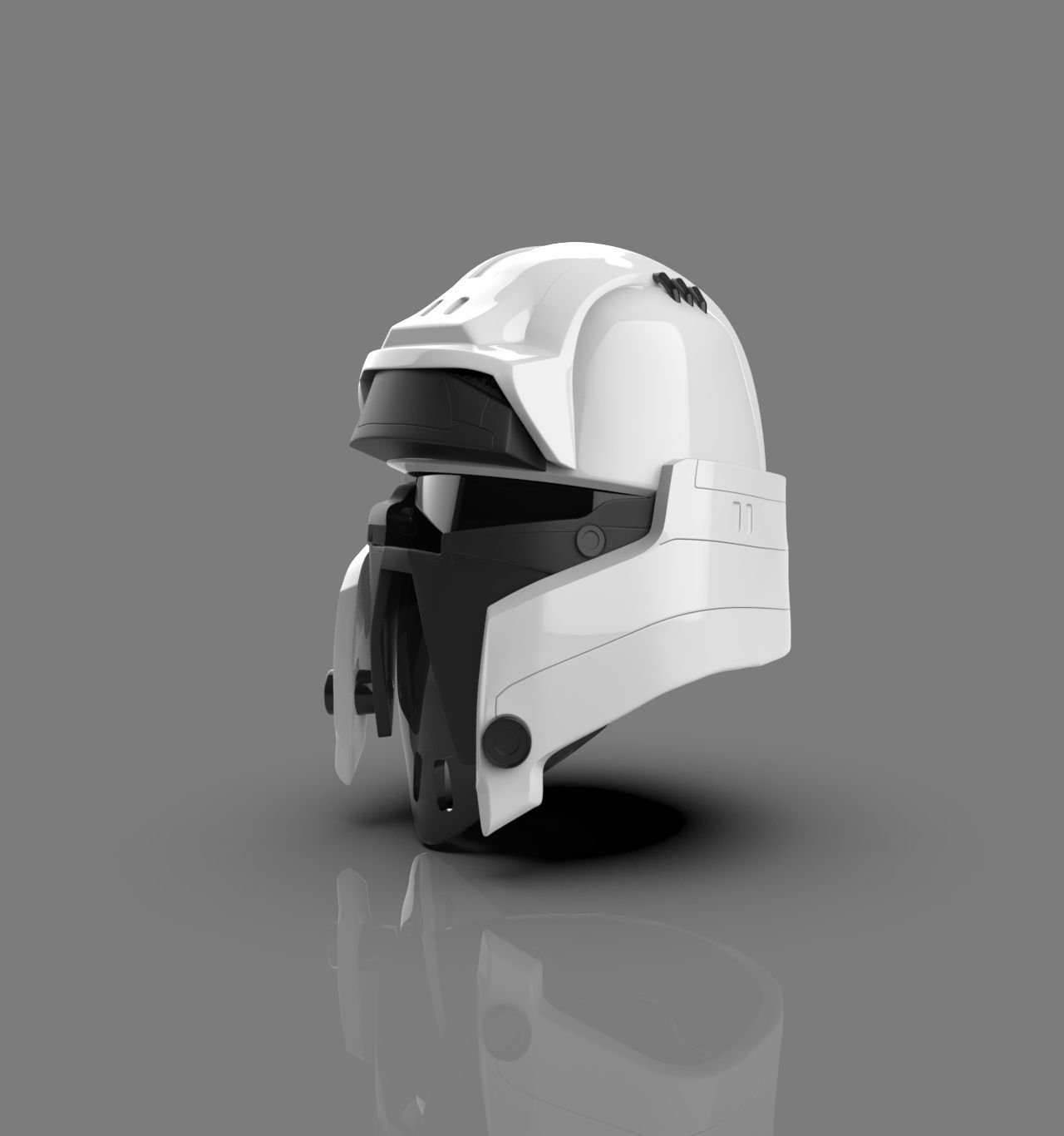 helmet of star wars trooper 3D print model_1