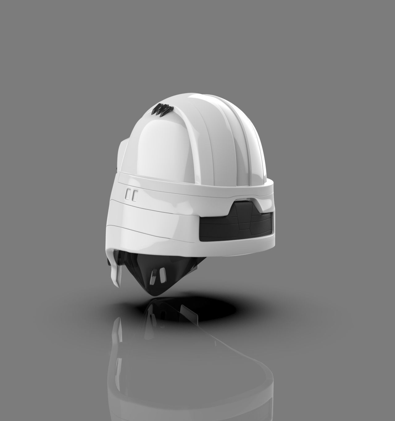 helmet of star wars trooper 3D print model_2