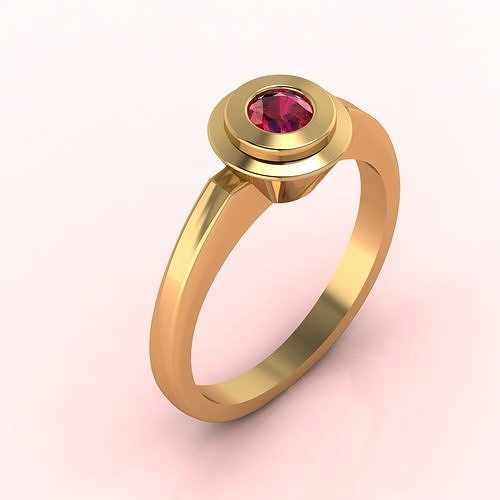 Solitaire Ring Diamond Series SS-26 3D print model