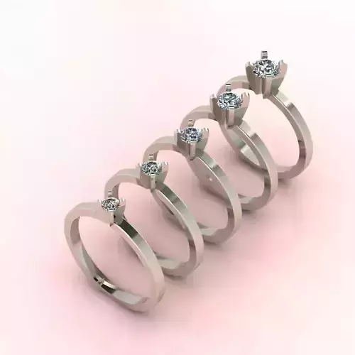 Solitaire Ring Diamond Series - 5 Different Rings - SS-22
