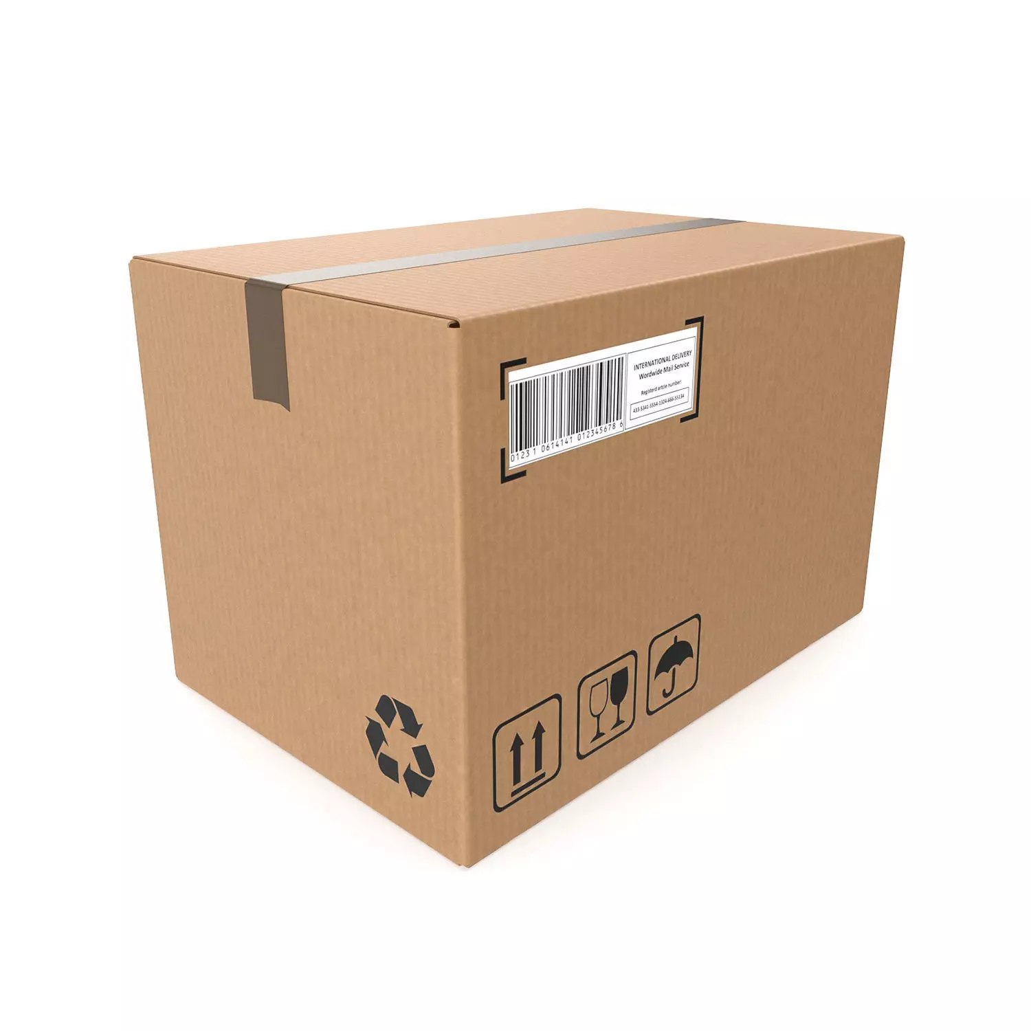 Cardboard box 10 3D model_0