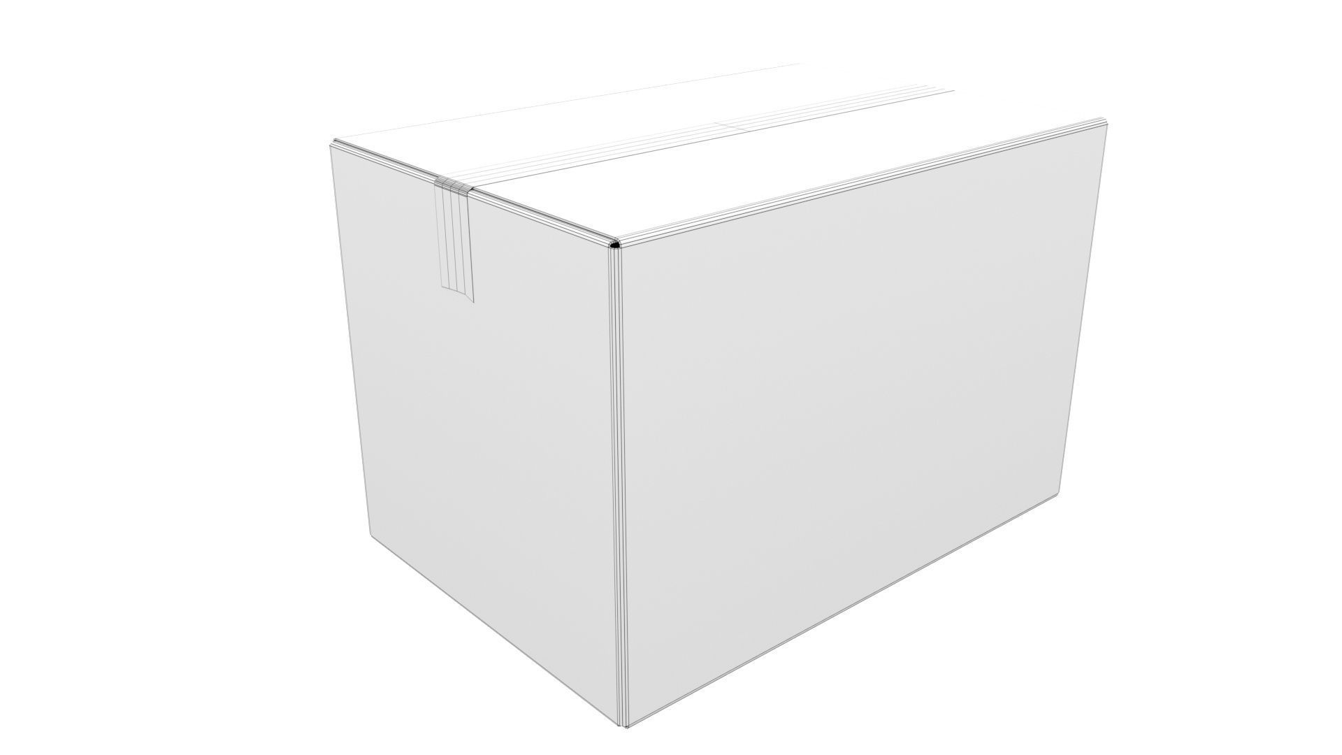 Cardboard box 10 3D model_9