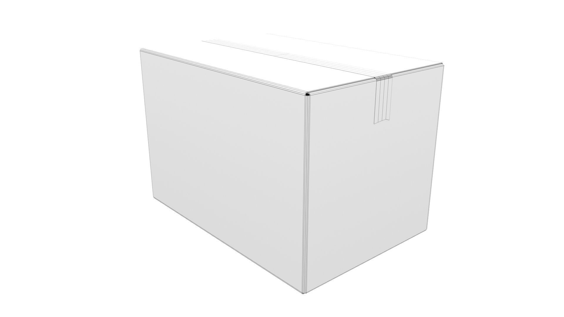 Cardboard box 10 3D model_10