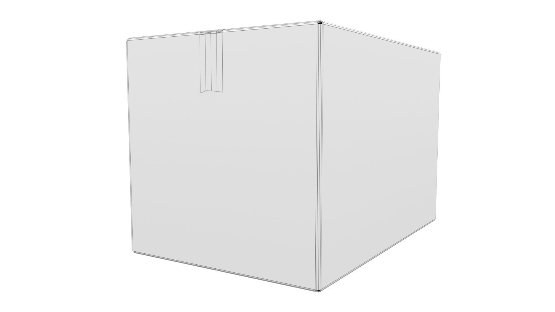 Cardboard box 10 3D model_7