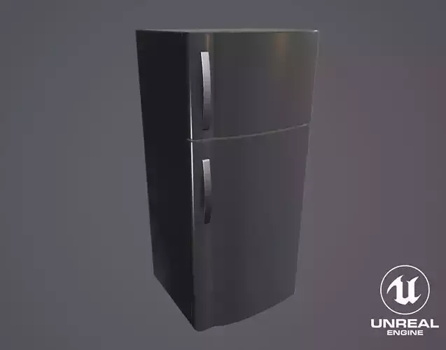 Furniture And Appliances - Fridge Low-poly 3D model