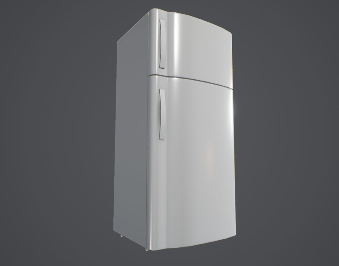 Furniture And Appliances - Fridge Low-poly 3D model_5