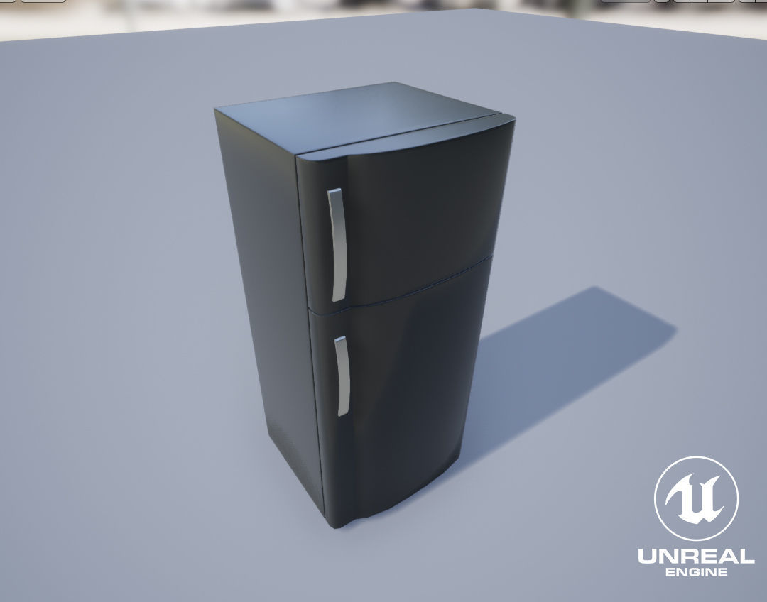 Furniture And Appliances - Fridge Low-poly 3D model_6