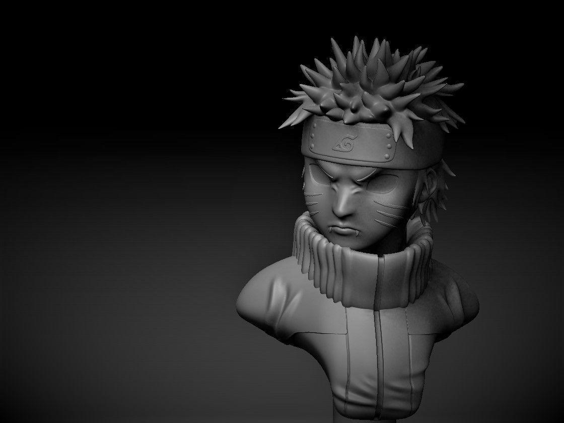 NARUTO RAGE MODE BUST MODEL  3D print model_2