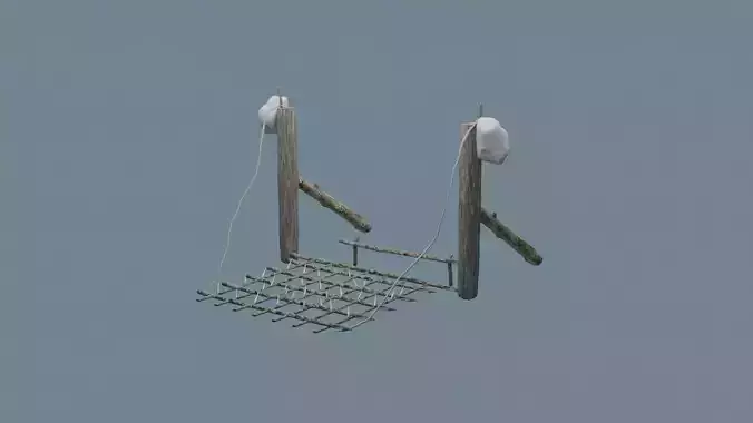 Low-Poly Trap wooden obstacle course