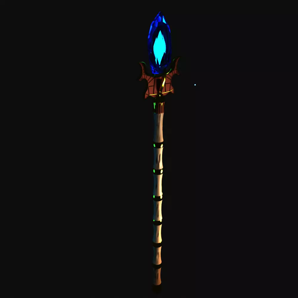 Aghanim scepter Low-poly 3D model_0