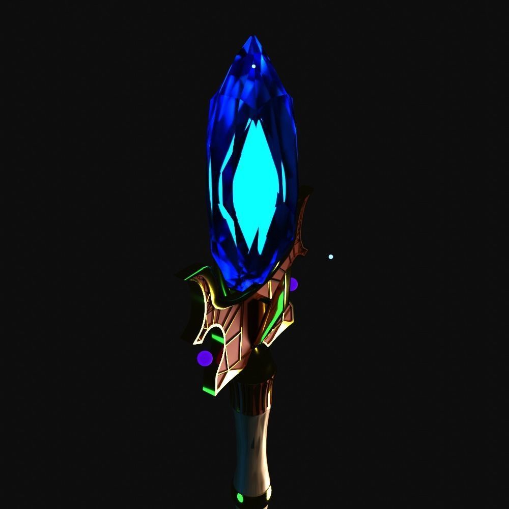 Aghanim scepter Low-poly 3D model_1