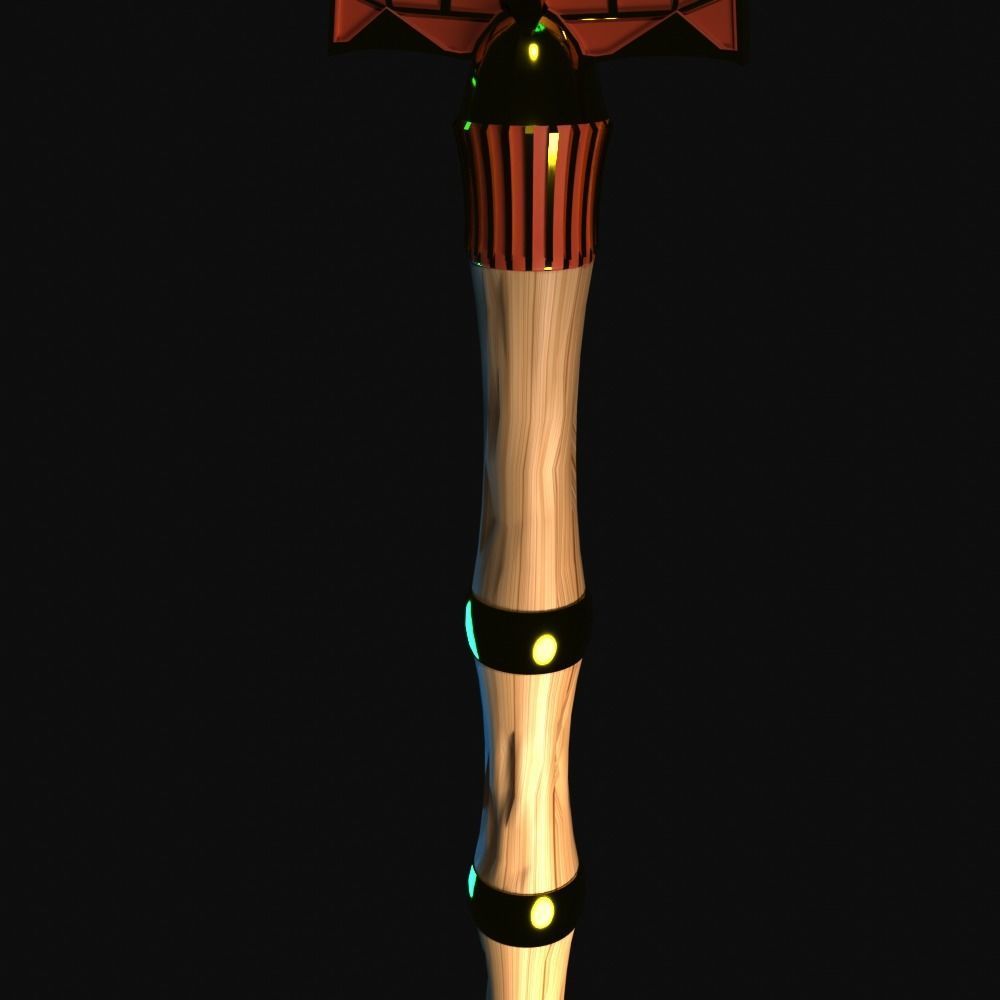 Aghanim scepter Low-poly 3D model_3