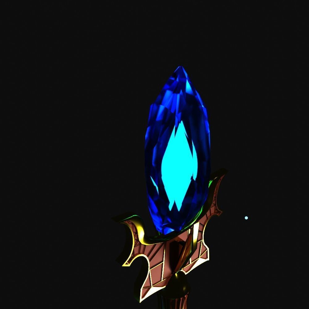 Aghanim scepter Low-poly 3D model_2