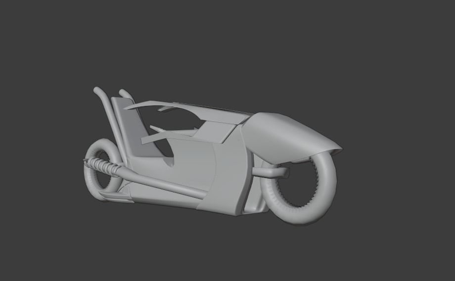 Cyberpunk Motorcycle  Concept Low-poly 3D model_23