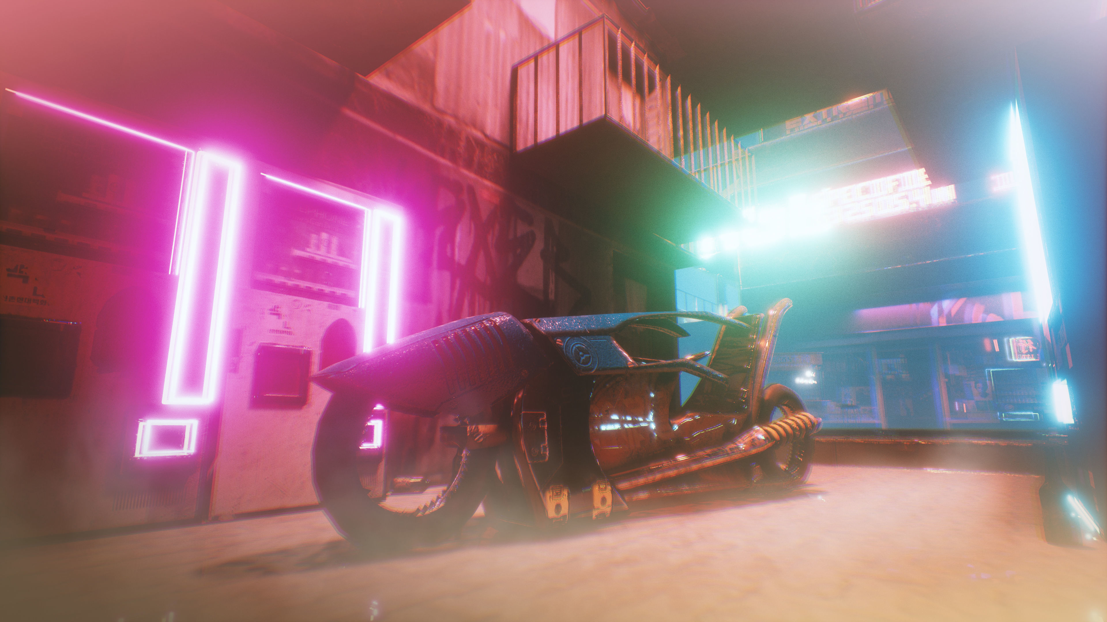 Cyberpunk Motorcycle  Concept Low-poly 3D model_5