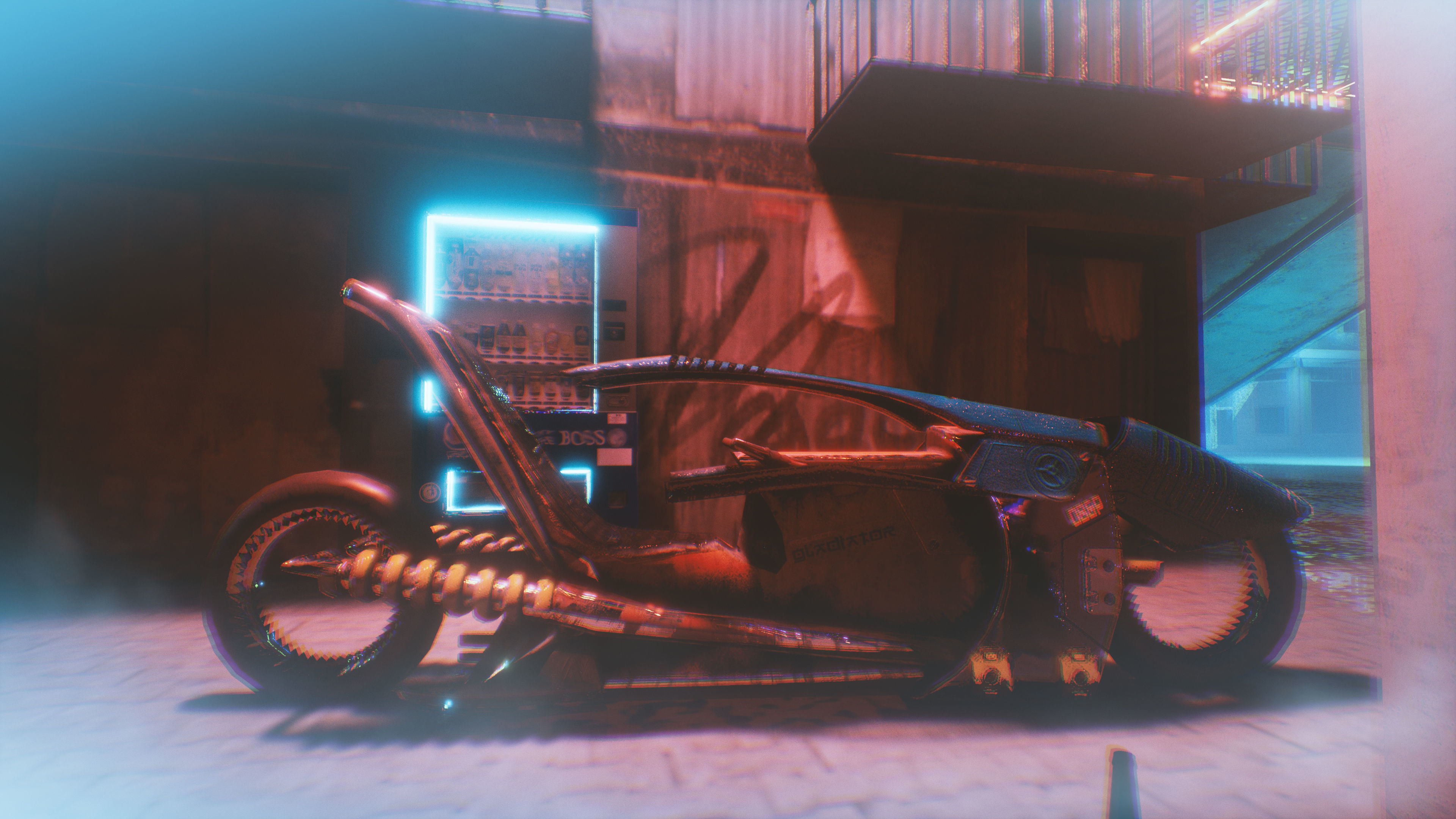 Cyberpunk Motorcycle  Concept Low-poly 3D model_3