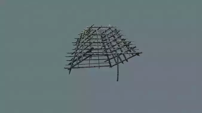 Low-Poly Trap wooden structure