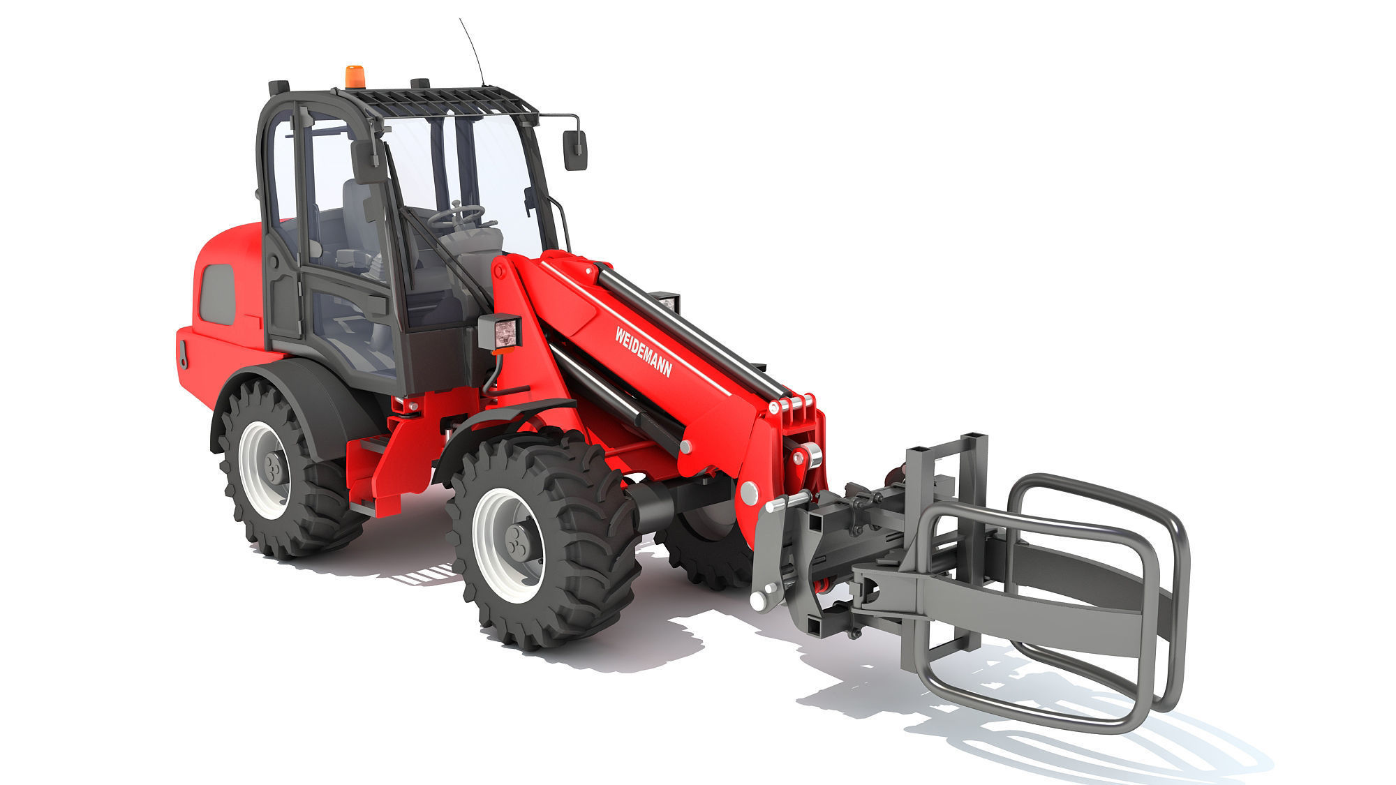 Weidemann Telescopic Handler Forklift 3D model_7