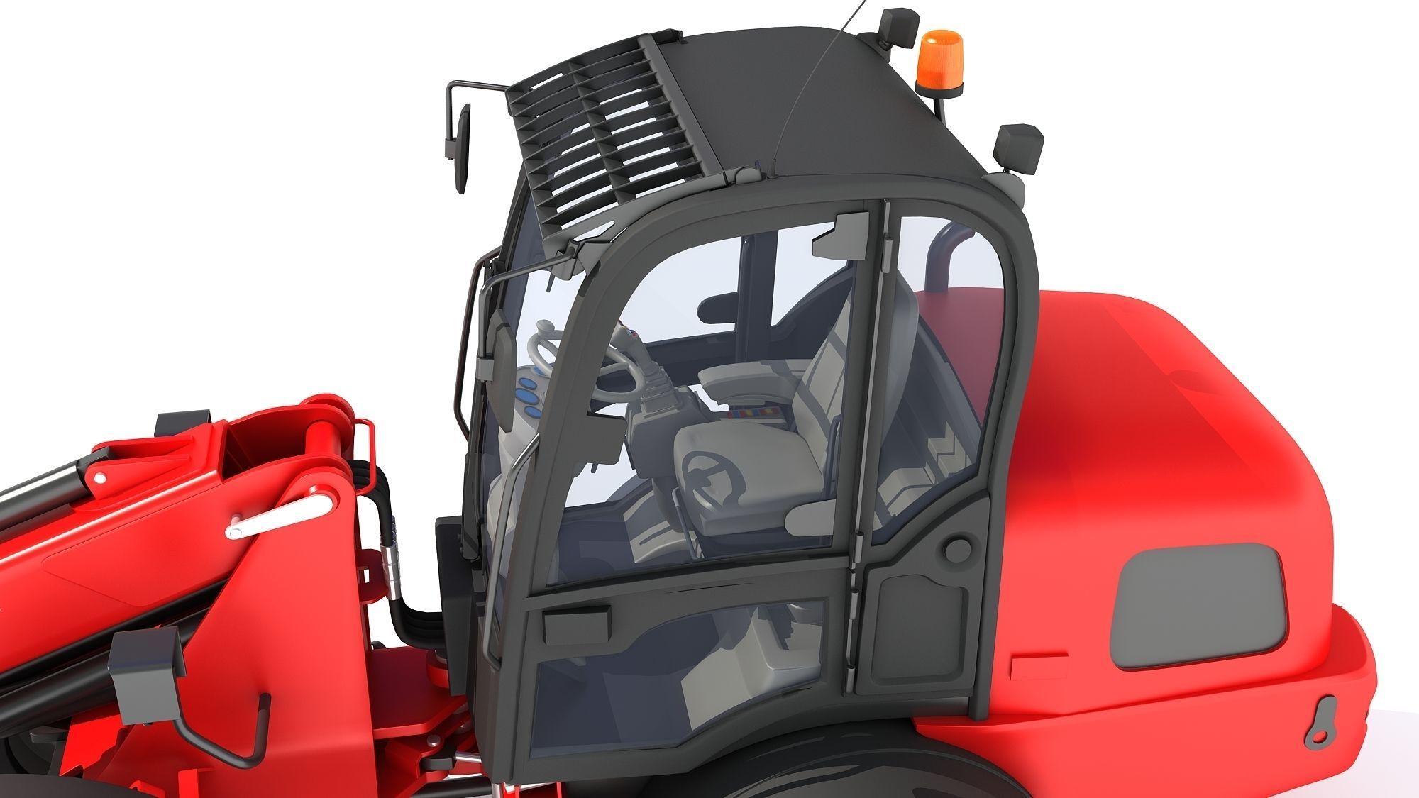 Weidemann Telescopic Handler Forklift 3D model_12