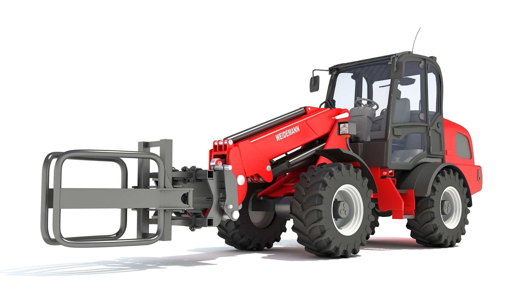 Weidemann Telescopic Handler Forklift 3D model_10