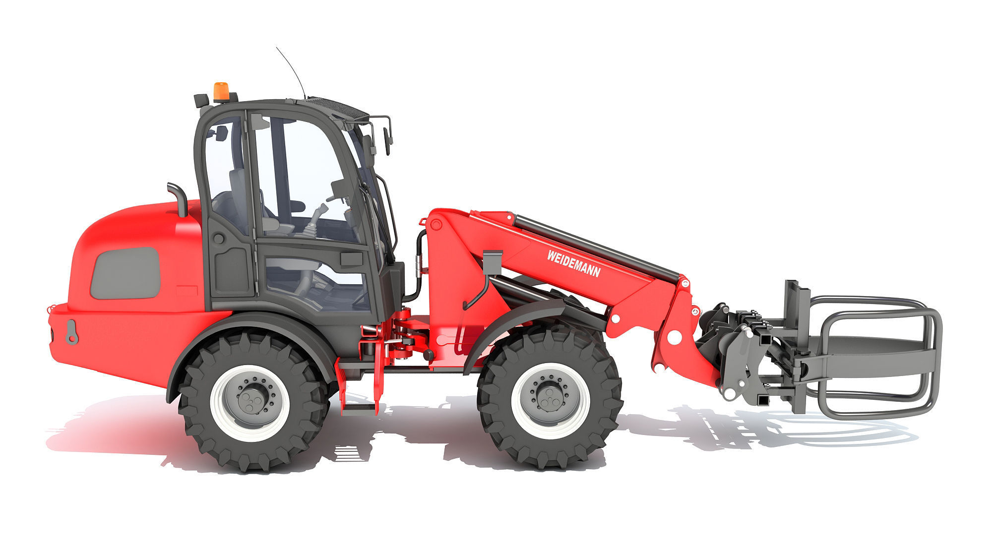 Weidemann Telescopic Handler Forklift 3D model_6