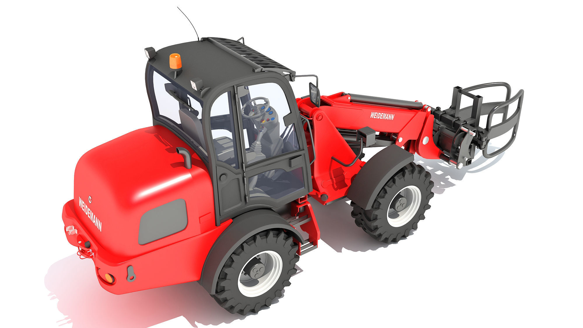 Weidemann Telescopic Handler Forklift 3D model_5