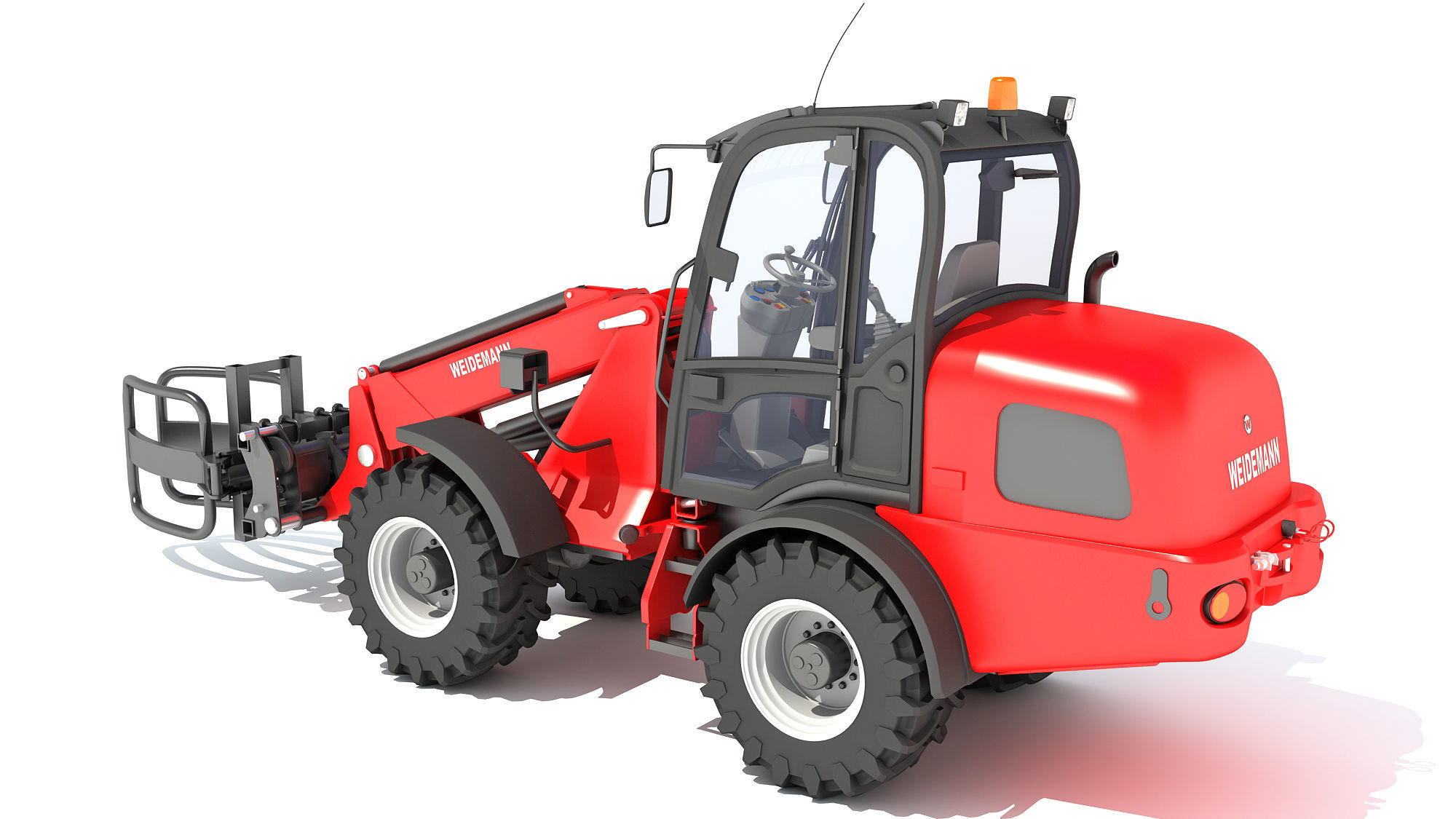 Weidemann Telescopic Handler Forklift 3D model_2