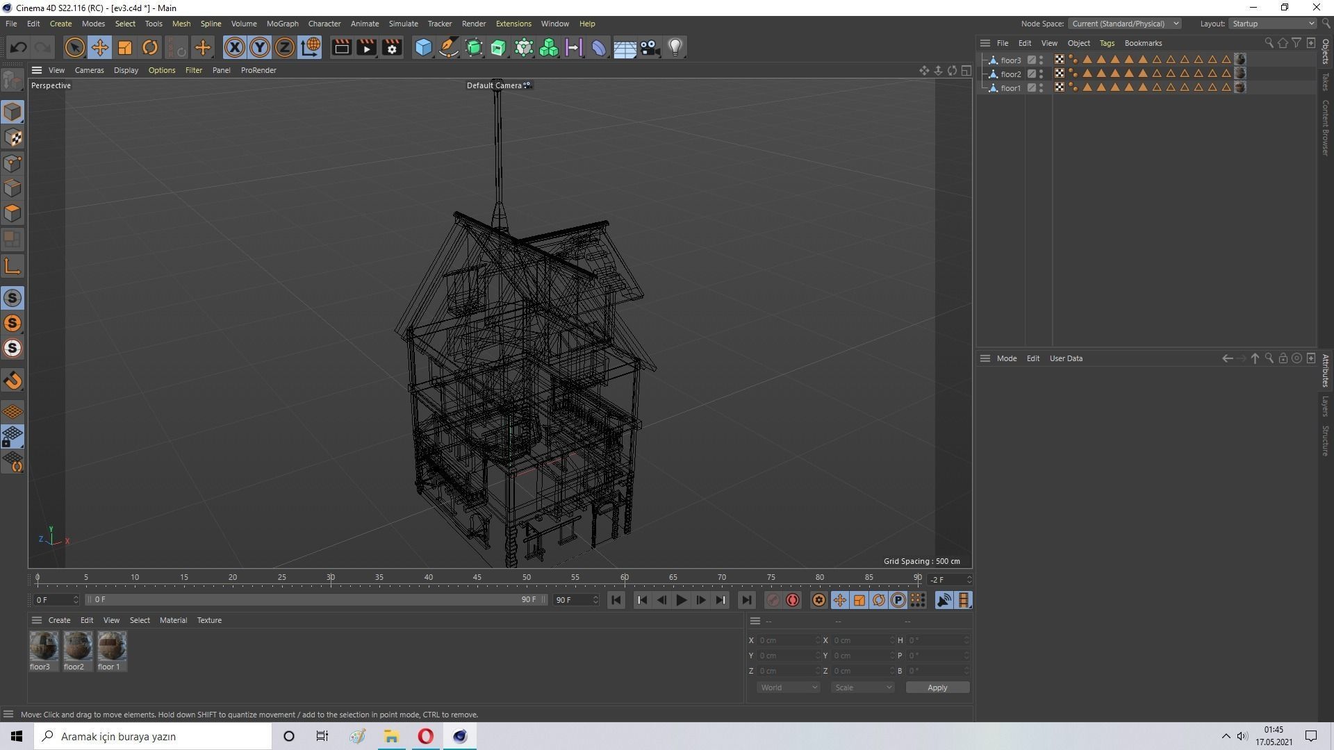 Low Poly Medieval House 3 Low-poly 3D model_19