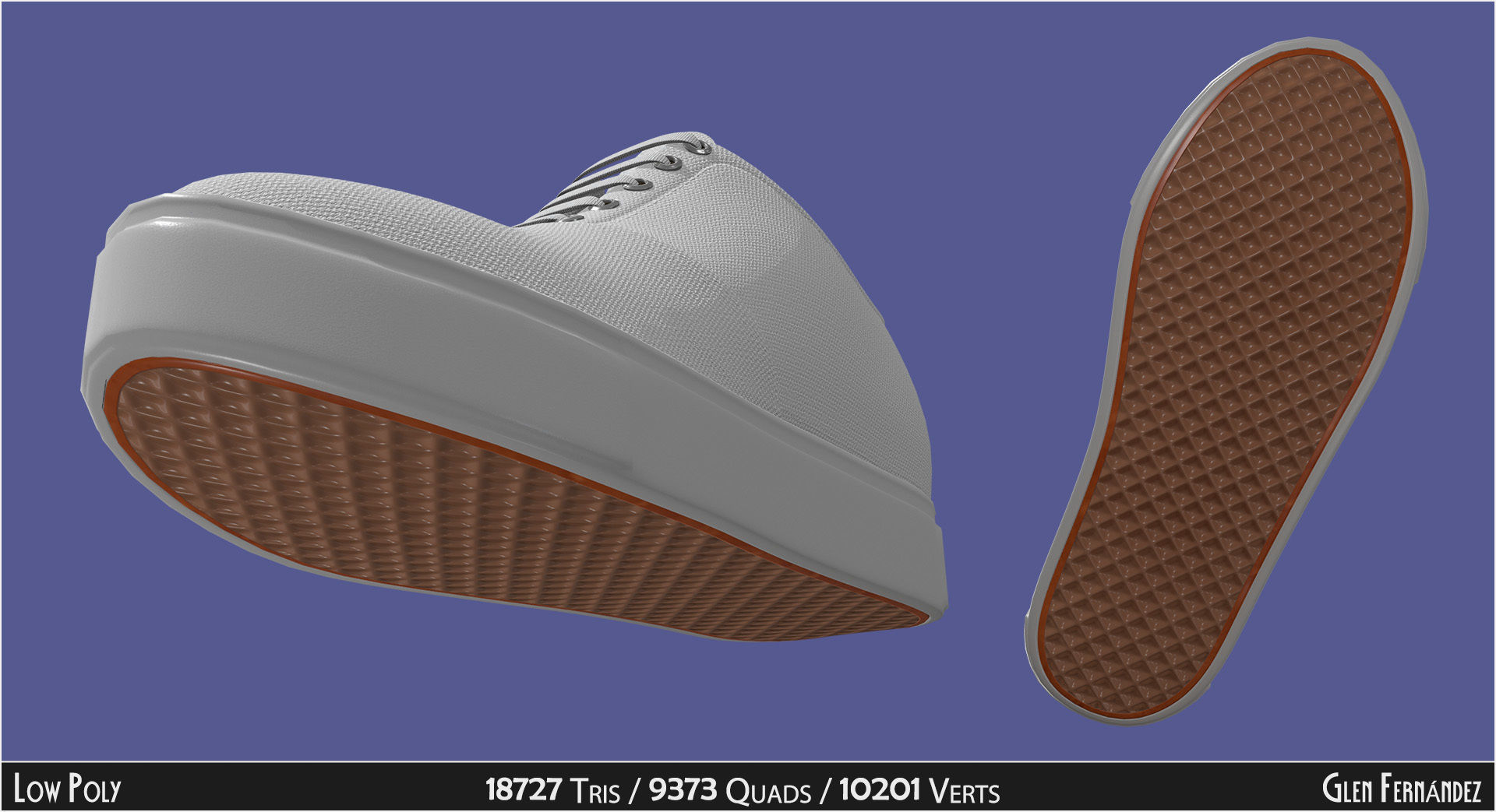 Blank Shoe Canvas for Designs Drawings Patterns and Paintings 3D model_4