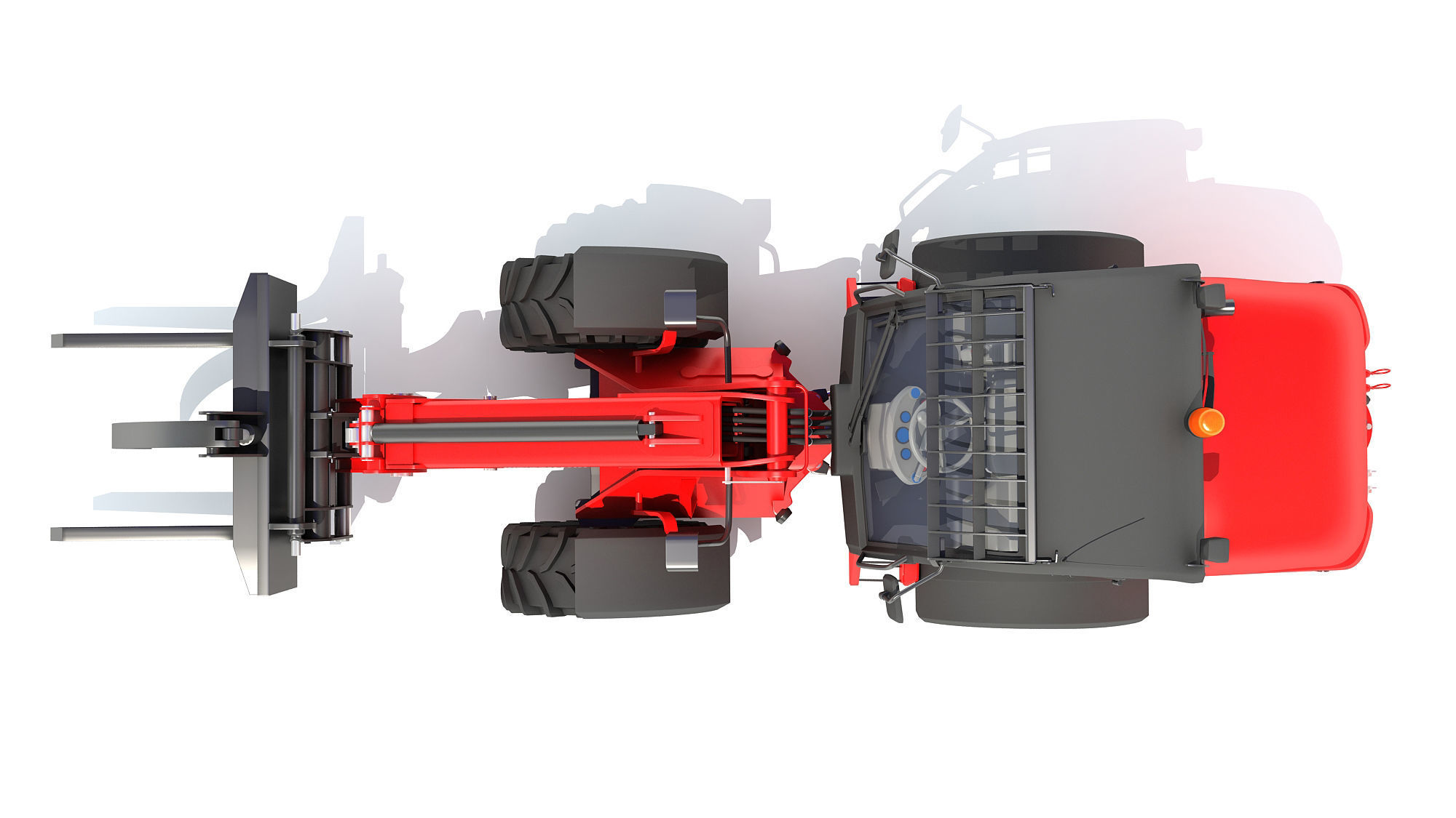 Telehandler Forklift 3D model_11