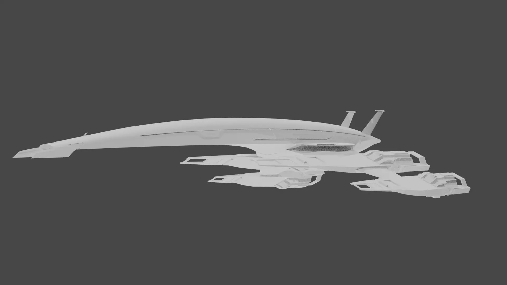 Alliance Normandy SR2 Low-poly 3D model_0