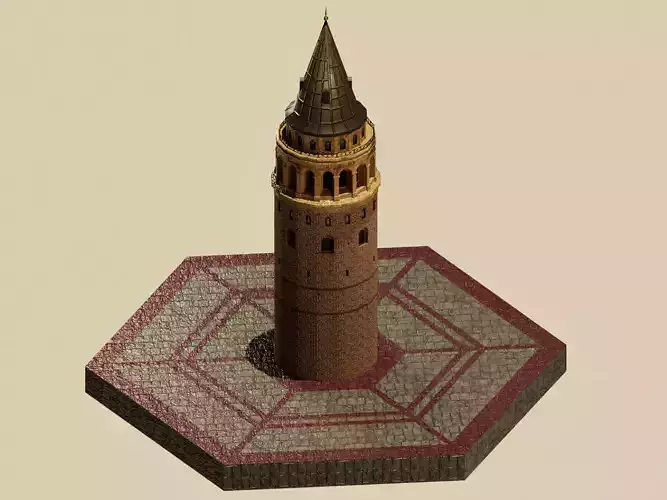 Stylized Galata Towers