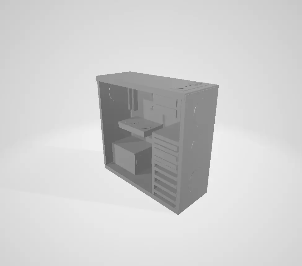 Computer Gamer 3D model_0