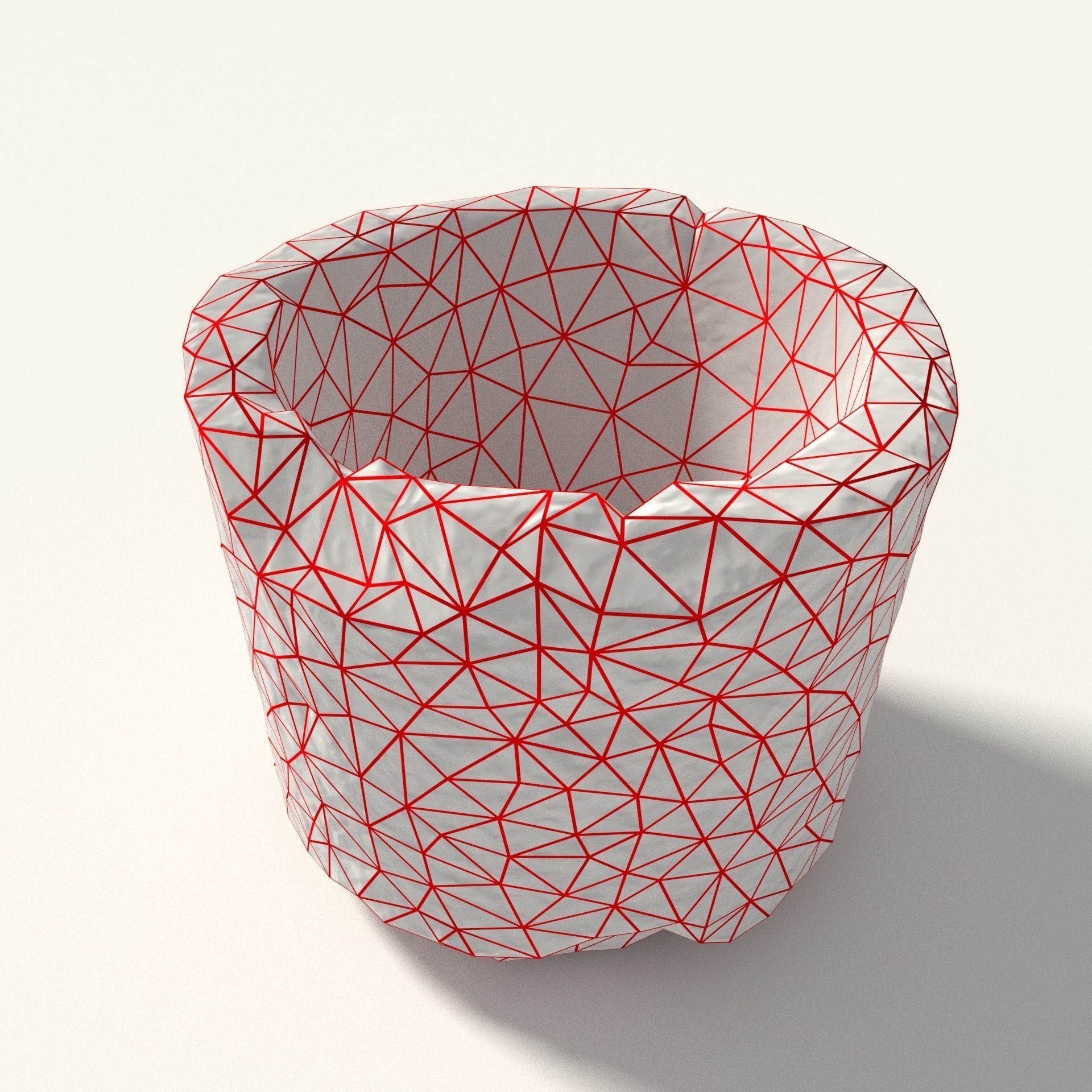Scanned Stone Bowl Low-poly 3D model_4