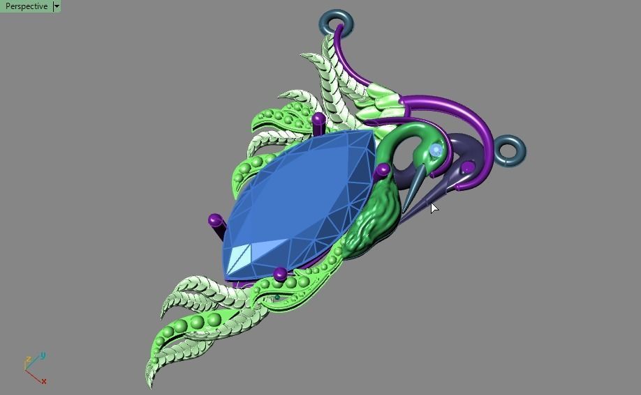 Carrera y Carrera pendant 3D print model_14