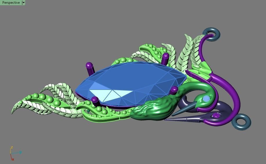 Carrera y Carrera pendant 3D print model_15