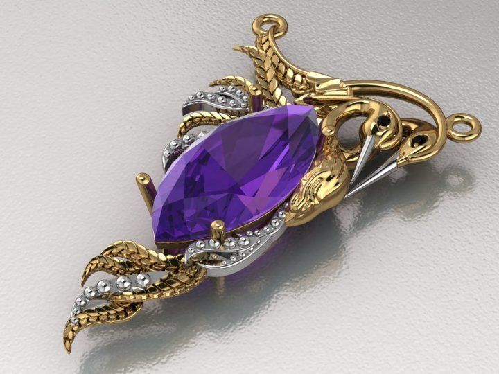 Carrera y Carrera pendant 3D print model_2