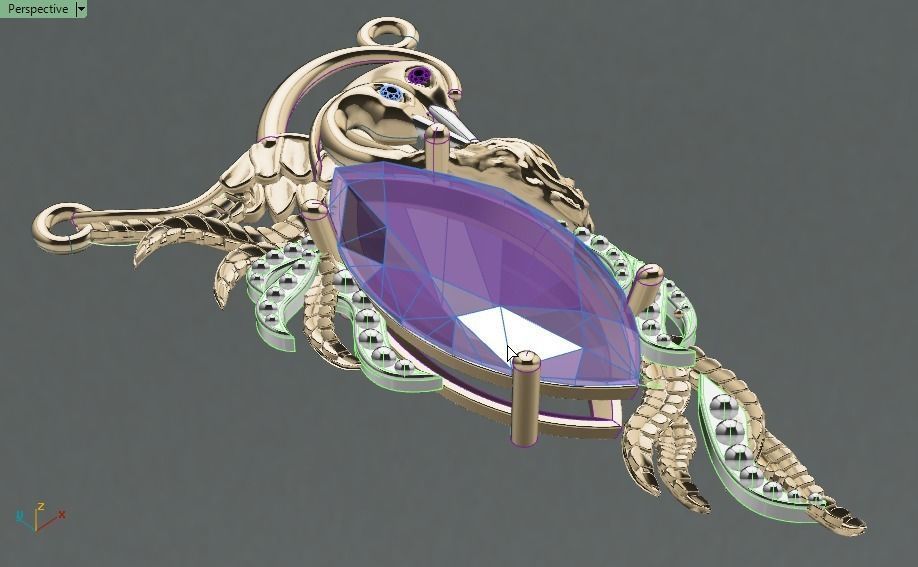 Carrera y Carrera pendant 3D print model_21