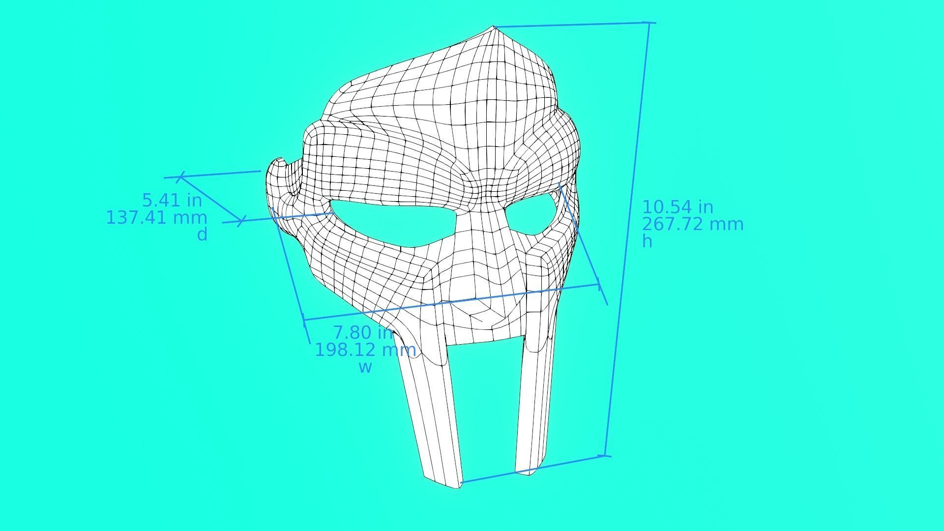 MF DOOM inspired mask 3D print model_2