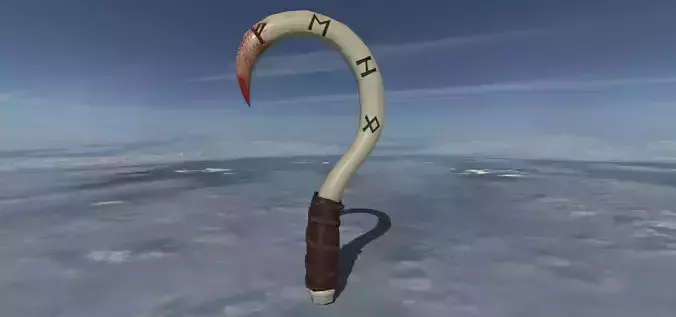 hook PBR-low-poly game ready scythe