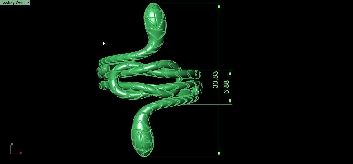 snake ring 3D print model_23