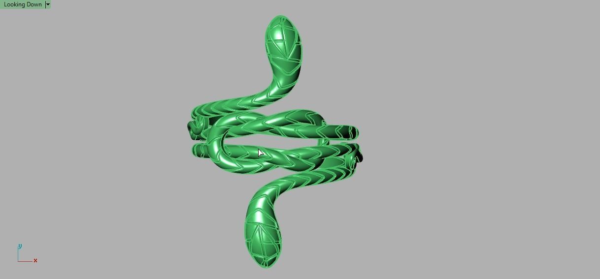 snake ring 3D print model_5
